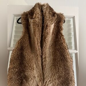 Vintage Forever 21 Faux Fur Vest – Brown – Size M